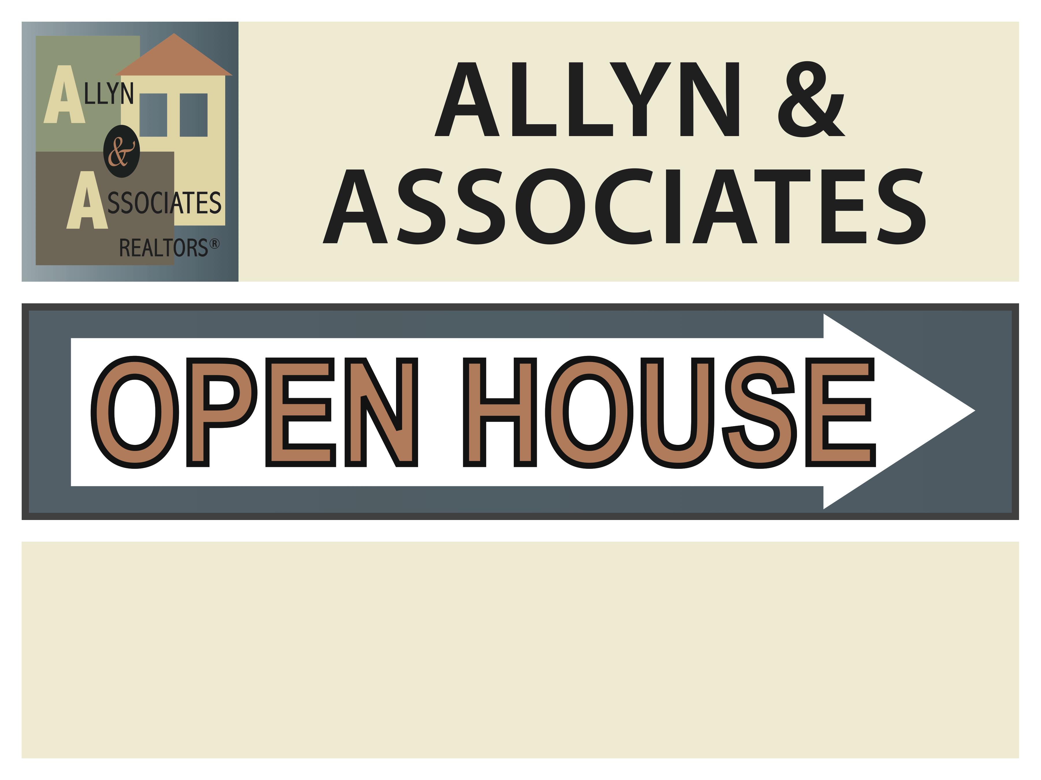 Open house signs for the Allyn Realty solution